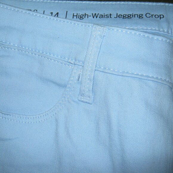 Talbots NWOT - High-Waisted Jeggings - Baby Blue - Size 14 - Picture 1 of 4